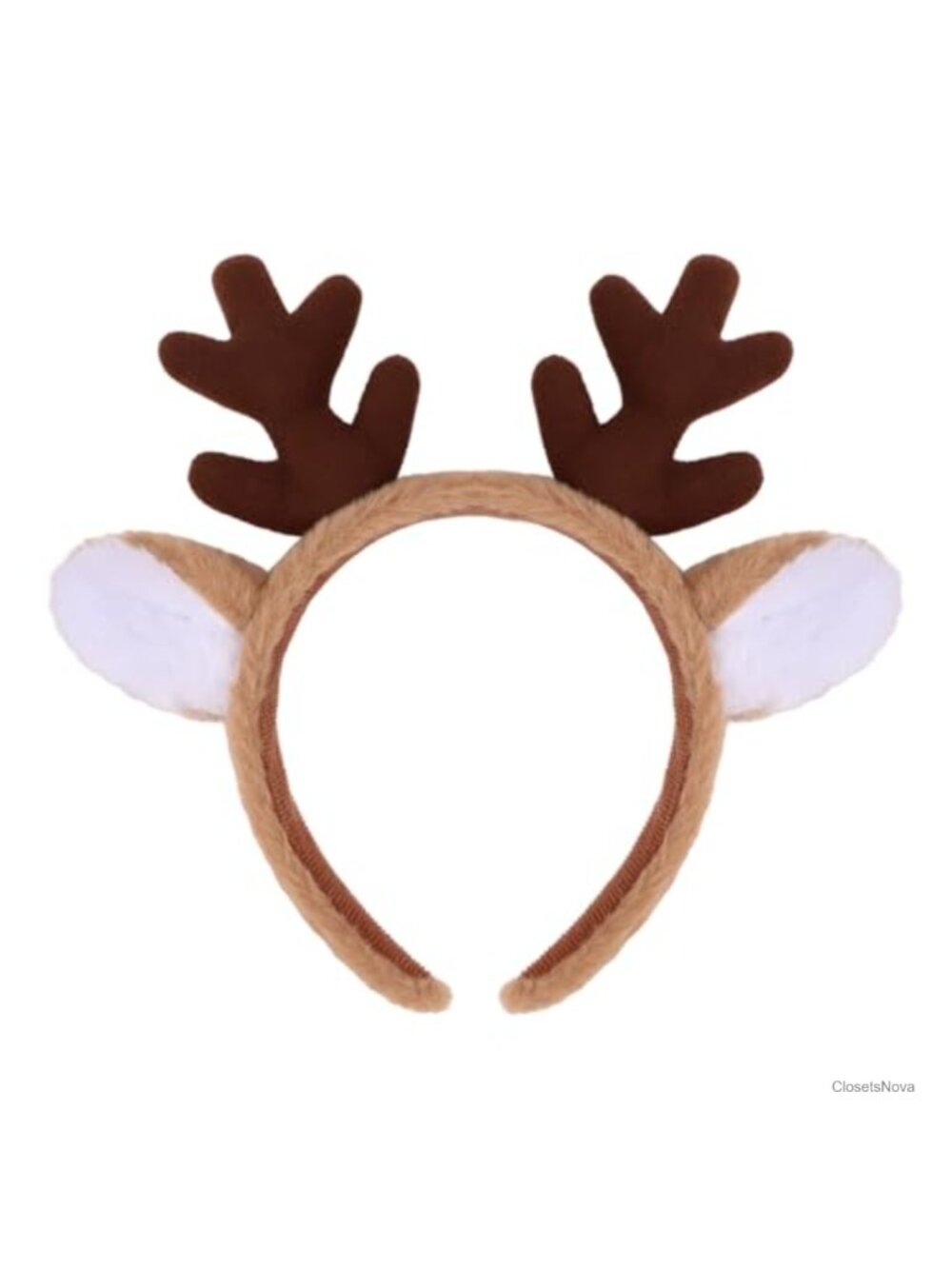 Reindeer Antlers Headband Artificial Fur Festive Halloween Christmas